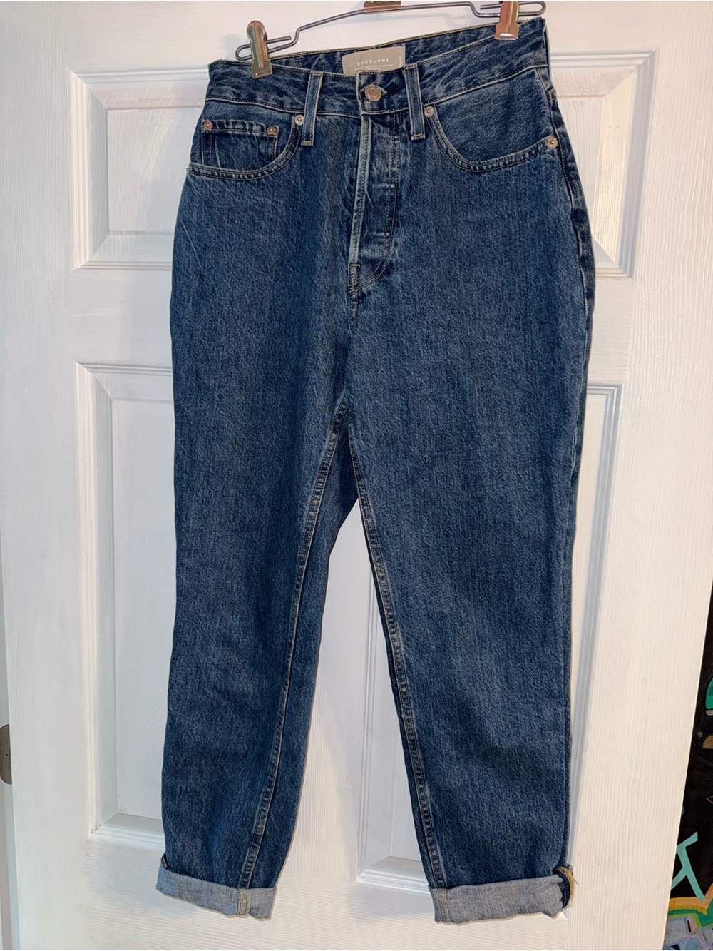 Everlane The 90s Curvy Cheeky Straight Leg 100% Cotton Jeans Size 26 Regular